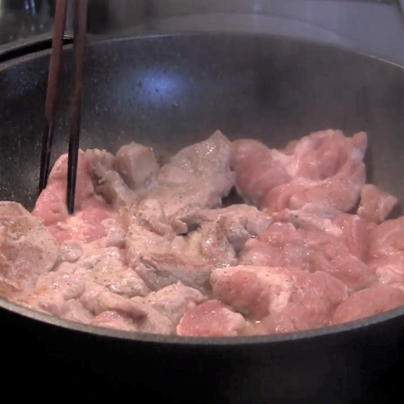 Bước 5 Chiên thịt lợn Bít tết thịt lợn khoai tây nghiền