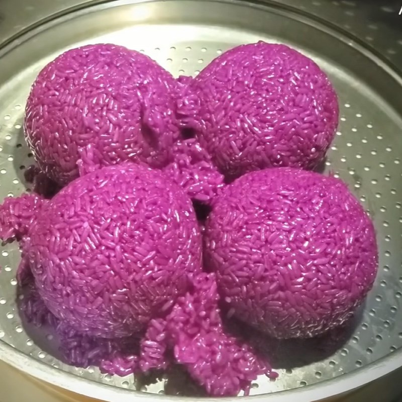 Bước 7 Hấp xôi Xôi trân châu xanh tím