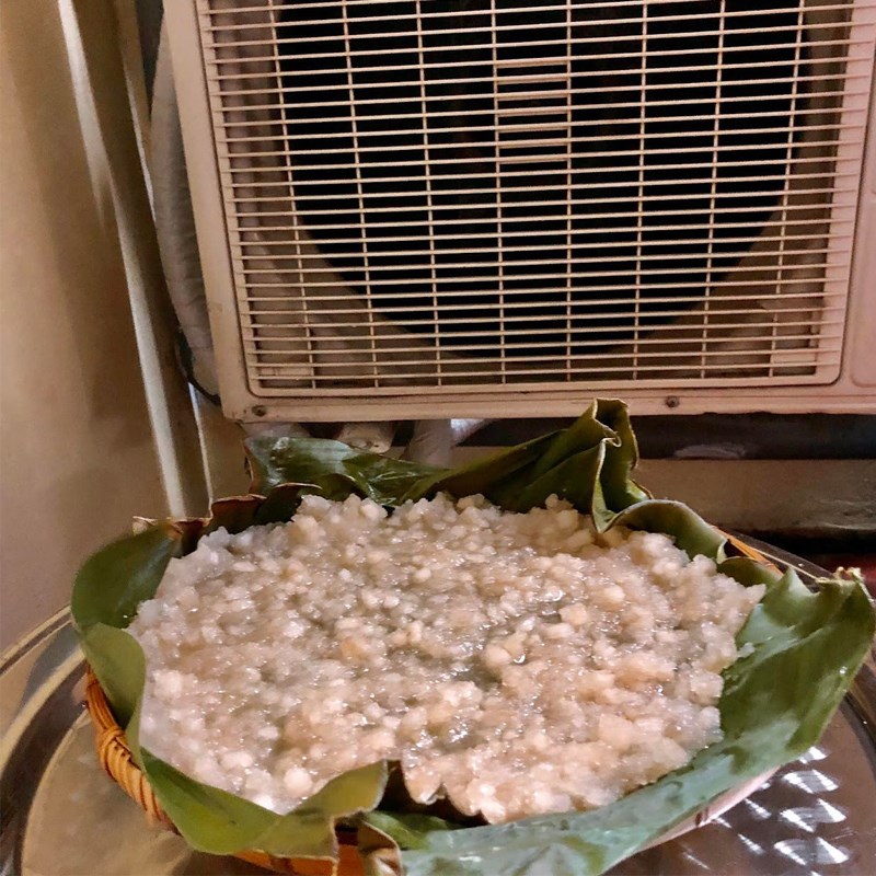 Bước 2 Làm mỡ đường Mỡ đường hong bằng cục nóng điều hòa