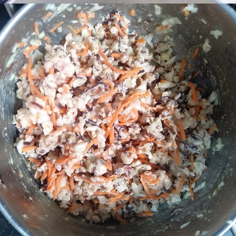 Bước 2 Làm nhân Bánh bao chiên