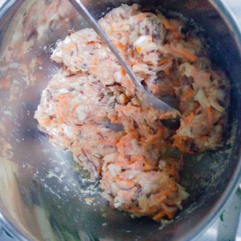 Bước 2 Làm nhân Bánh bao chiên