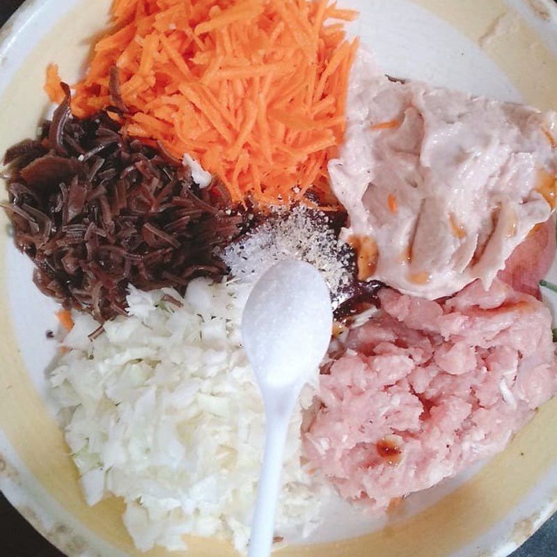 Bước 2 Làm nhân Bánh bao chiên