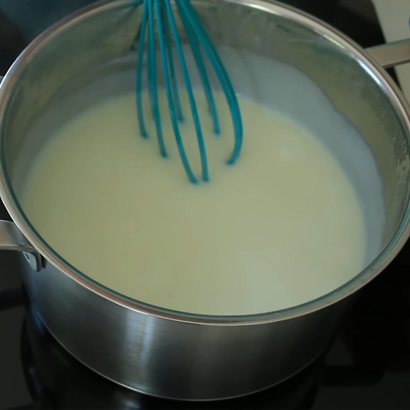 Bước 3 Làm pudding vanilla Bánh pudding dâu vanilla