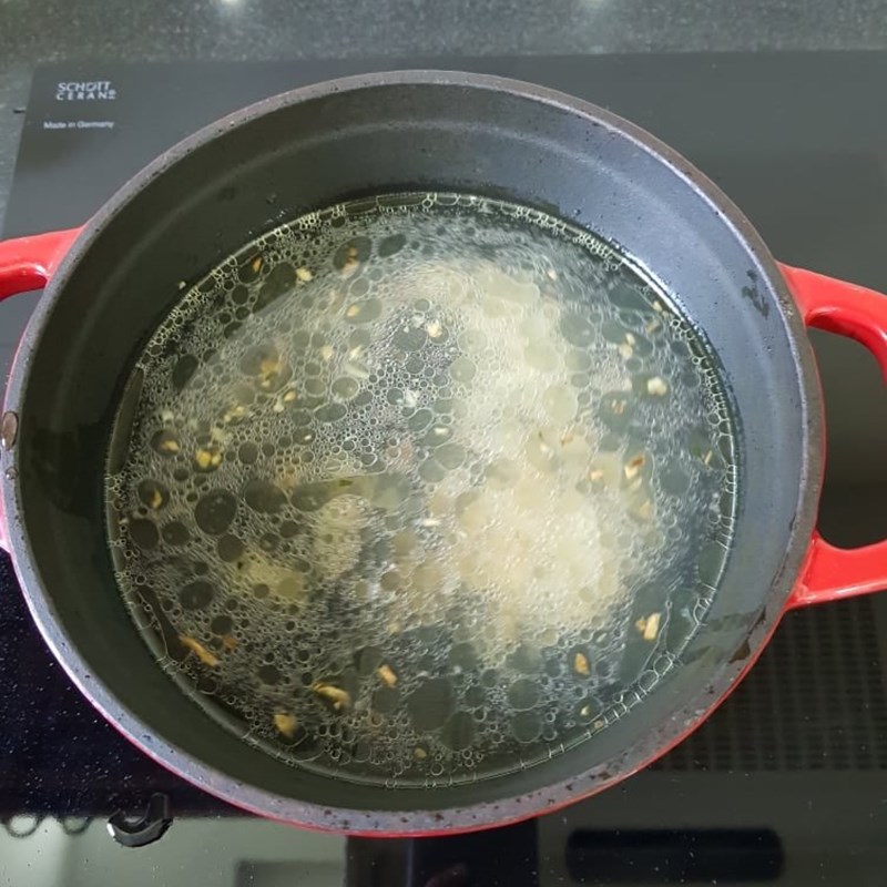 Bước 3 Nấu nước giấm Dê nhúng dấm tía tô