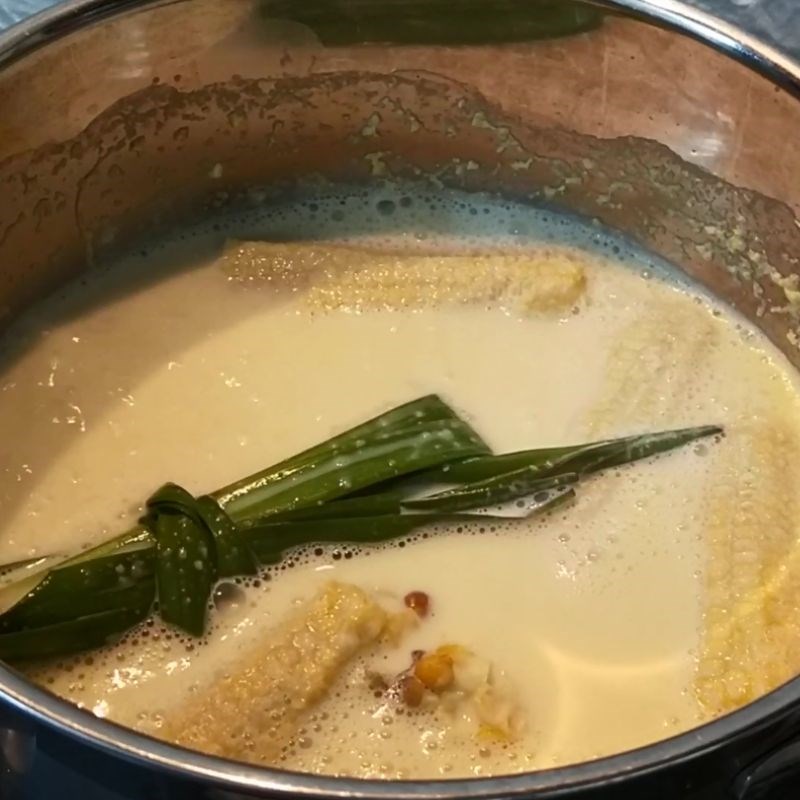 Bước 5 Nấu sữa chua bắp Sữa chua bắp