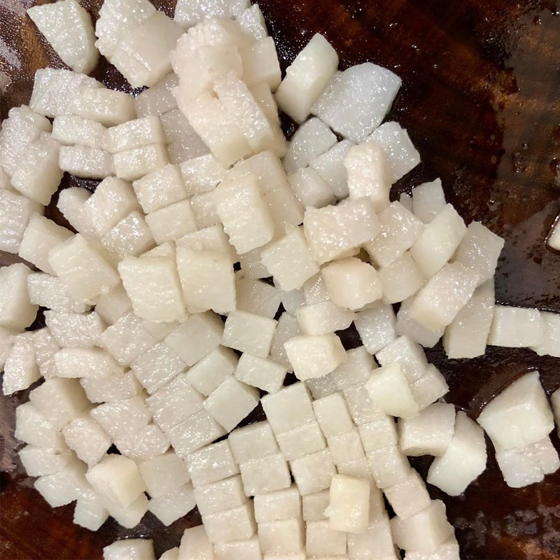 Bước 1 Sơ chế mỡ lợn Mỡ đường hong bằng cục nóng điều hòa