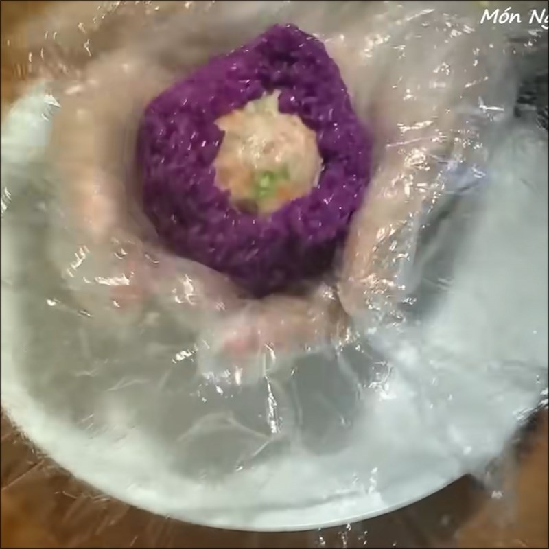 Bước 6 Tạo hình xôi Xôi trân châu xanh tím