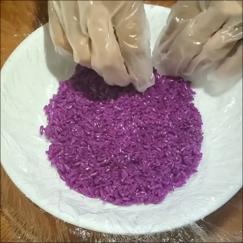 Bước 6 Tạo hình xôi Xôi trân châu xanh tím