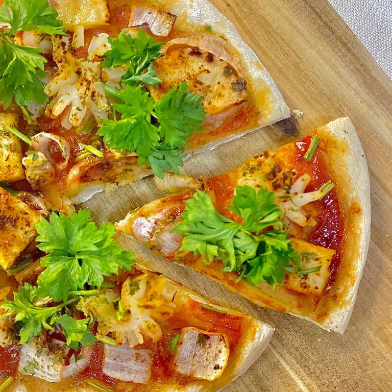 Bước 4 Thành phẩm Pizza không cần bột nở