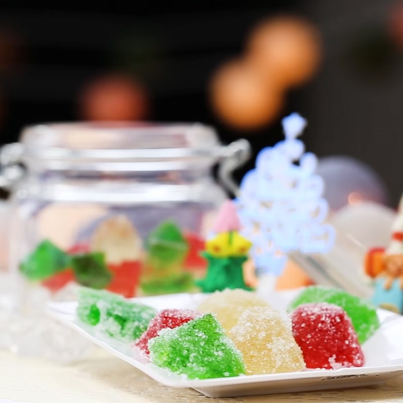 Bước 4 Thành phẩm Kẹo dẻo giáng sinh bằng gelatin