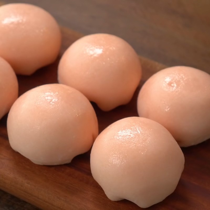 Bước 6 Thành phẩm Bánh gạo nếp Hàn Quốc nhân kem sữa chua dâu tây bằng lò vi sóng