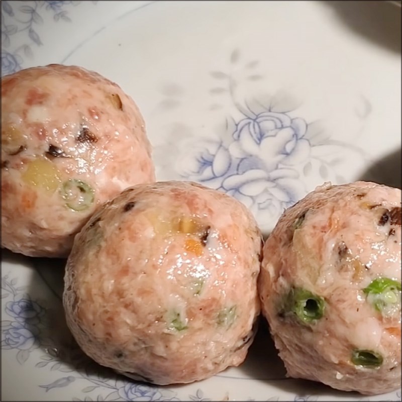 Bước 4 Trộn và tạo hình nhân Xôi trân châu xanh tím