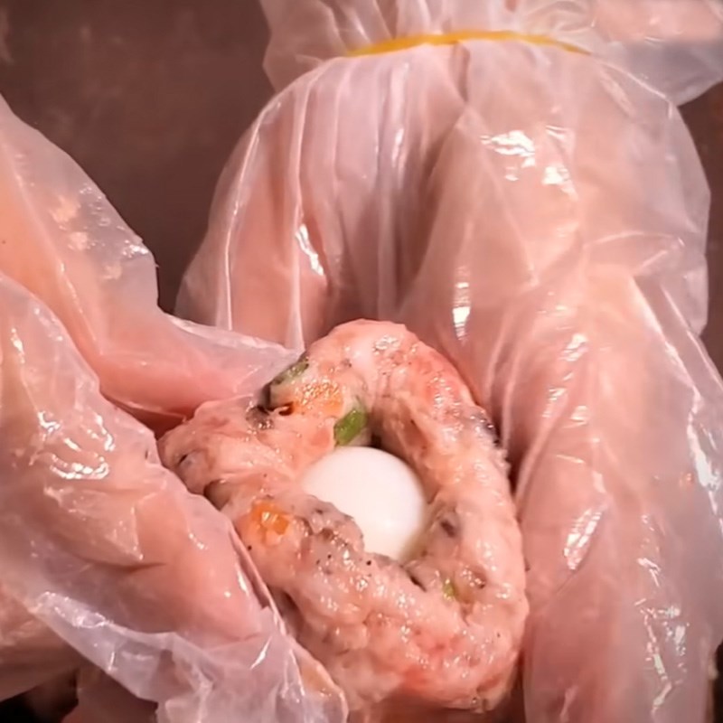 Bước 4 Trộn và tạo hình nhân Xôi trân châu xanh tím