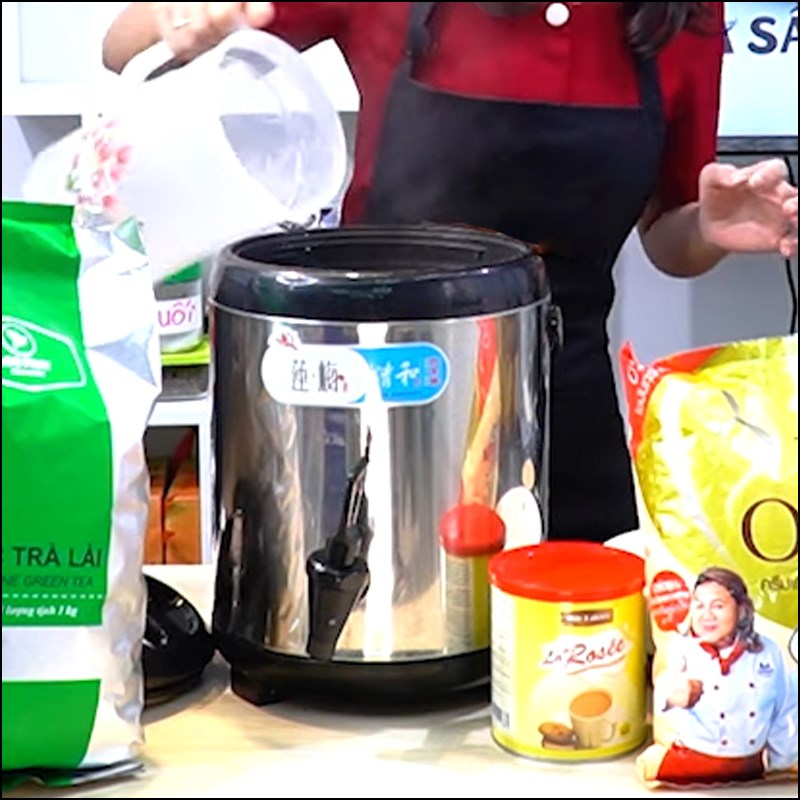Bước 1 Ủ trà Trà sữa sầu riêng