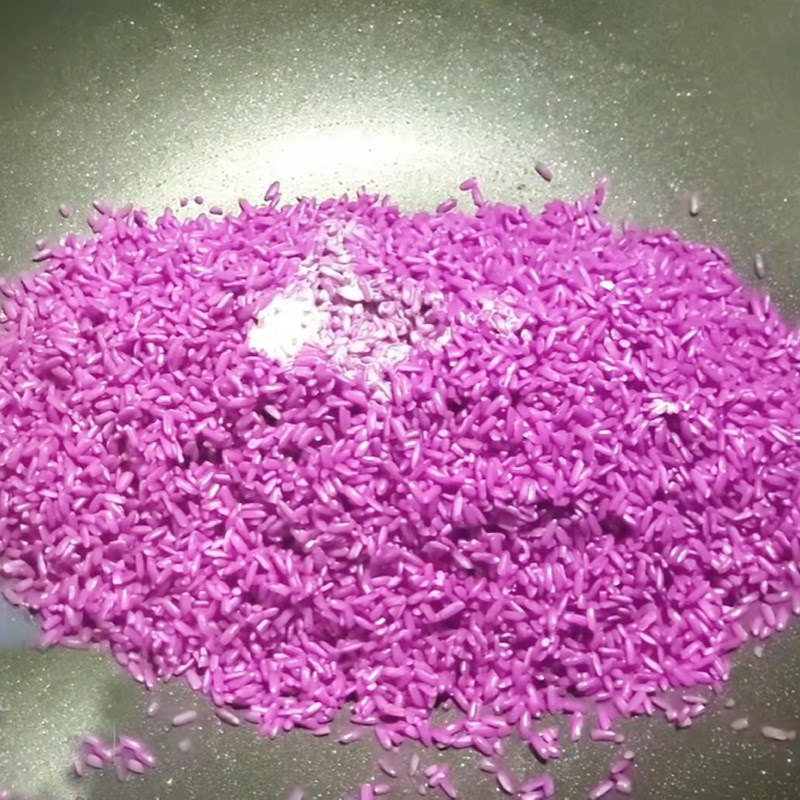 Bước 5 Xào nếp Xôi trân châu xanh tím