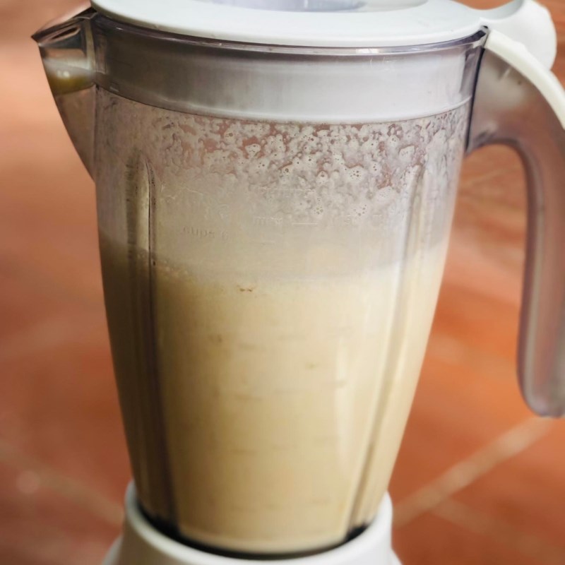 Bước 2 Xay và vắt nước đậu Đậu váng (tàu hũ ky)