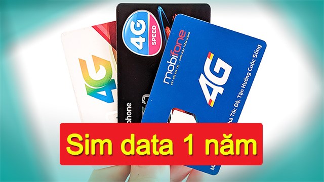 Tổng hợp sim data 4G trọn gói 1 năm, chiến game cày phim …