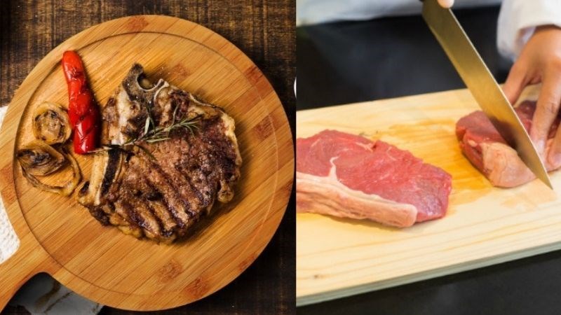 D&ugrave;ng ri&ecirc;ng thớt cắt thực phẩm sống v&agrave; thực phẩm ch&iacute;n