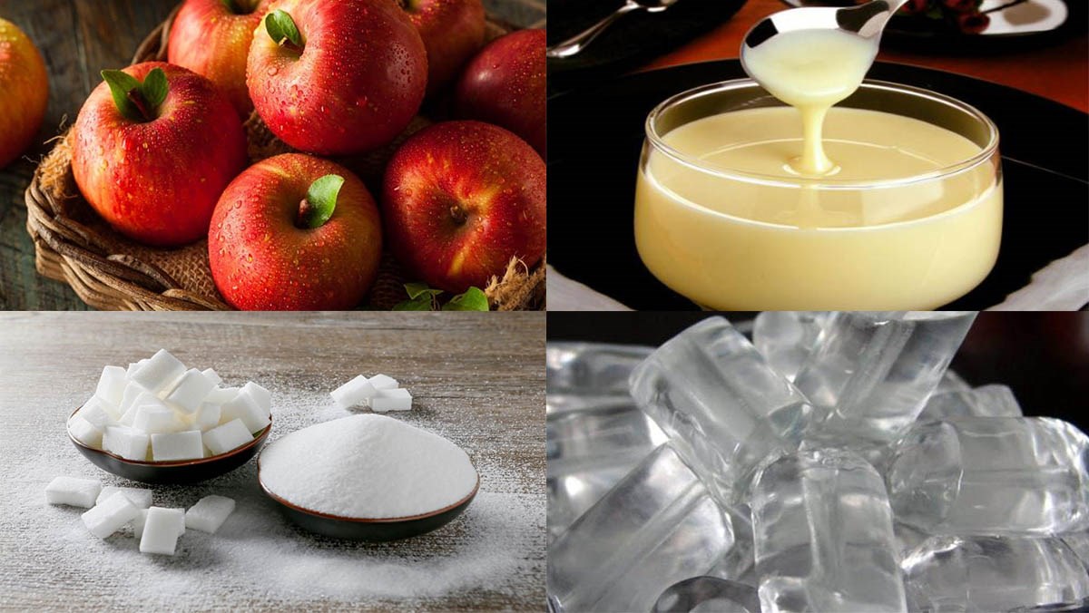 Nguyên liệu món ăn sinh tố táo