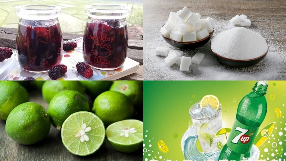 Nguyên liệu làm soda dâu tằm