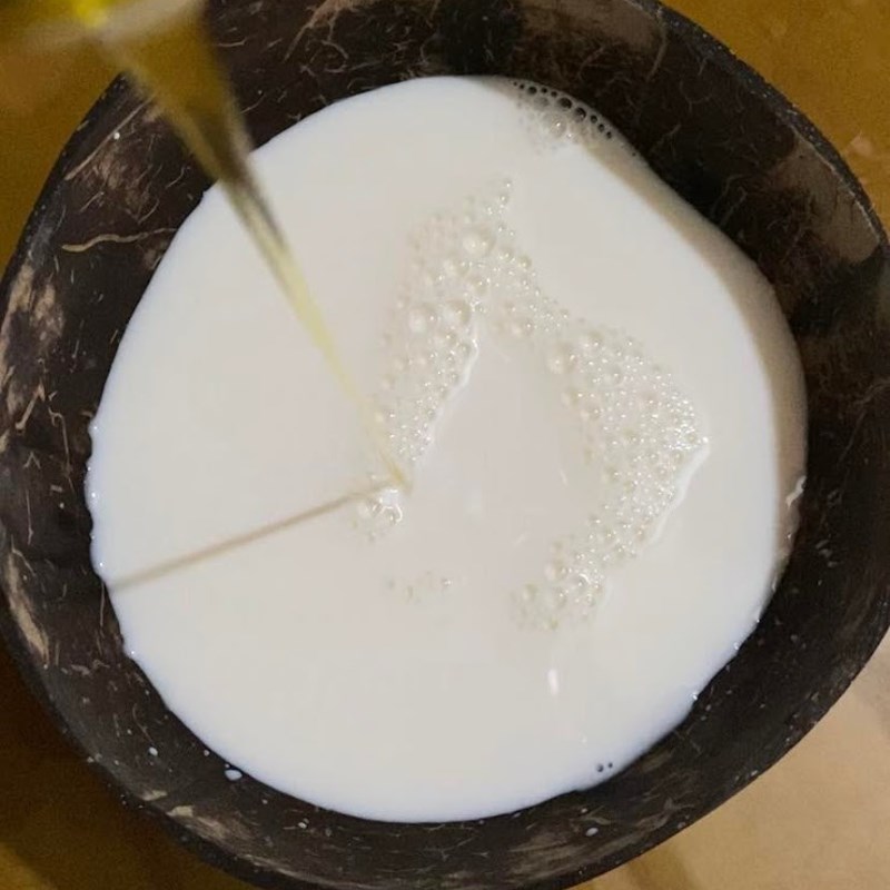 Bước 1 Làm phần pudding sữa Panna cotta cam tươi