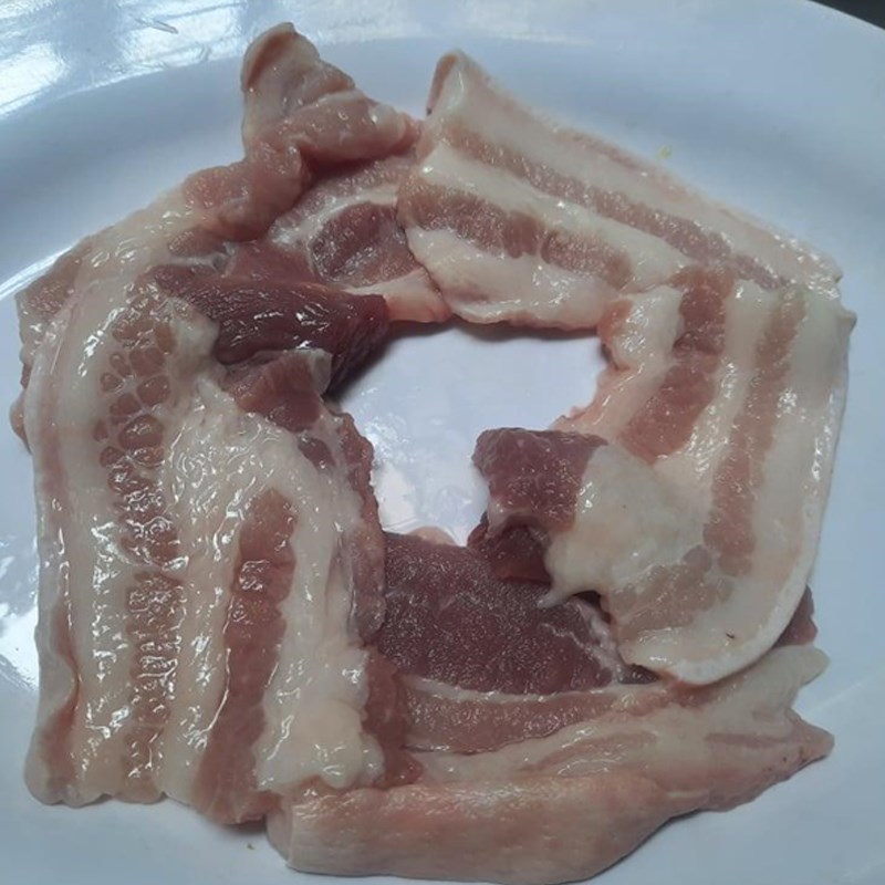 Bước 1 Sơ chế nguyên liệu Thịt ba rọi áp chảo