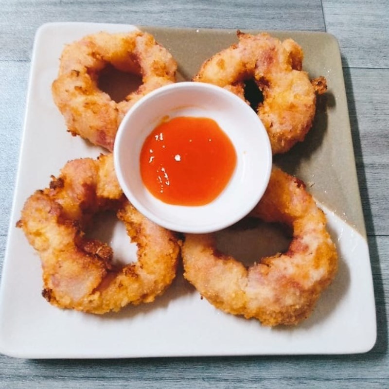 Bước 5 Thành phẩm Thịt xông khói chiên xù cuộn hành tây bằng nồi chiên không dầu