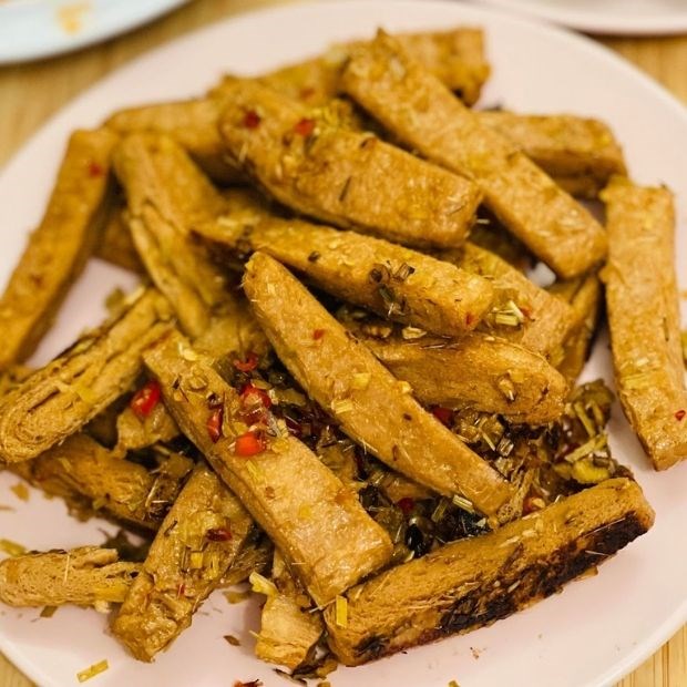 Sườn non chay chiên sả ớt