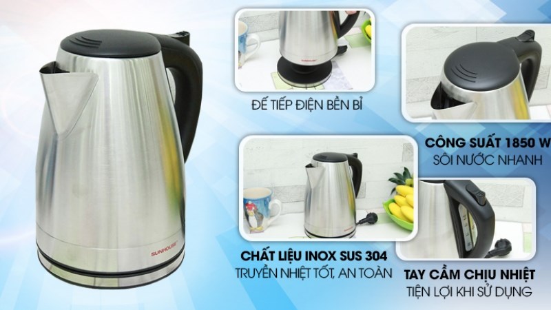 B&igrave;nh si&ecirc;u tốc Sunhouse 1.7 l&iacute;t SHD 1370