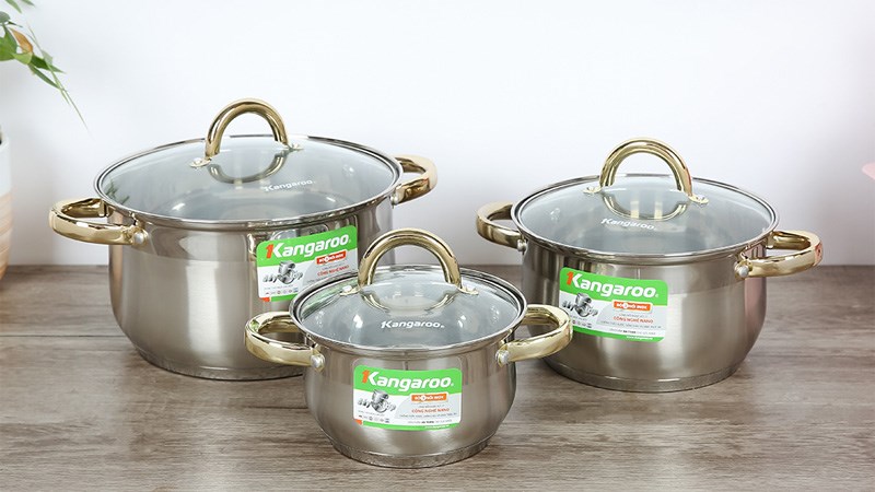 Bộ nồi inox, chảo đ&aacute;