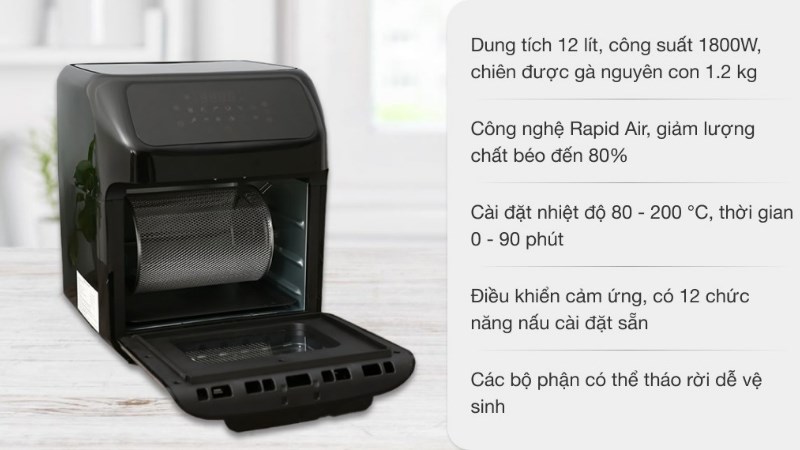 Lò chiên không dầu Mishio MK-281