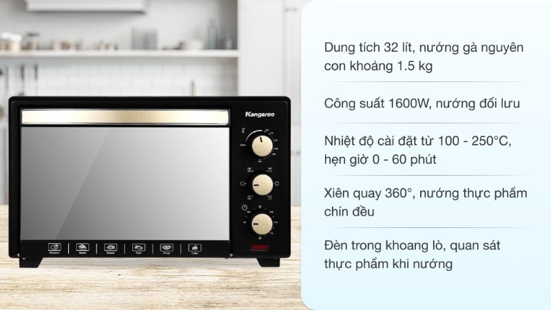 L&ograve; nướng Kangaroo KG3201 32 l&iacute;t