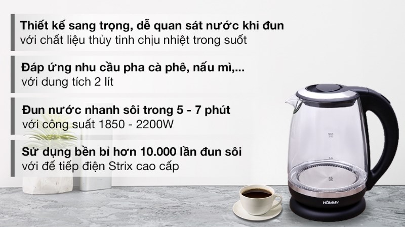 B&igrave;nh si&ecirc;u tốc Hommy 2 l&iacute;t HHB2018