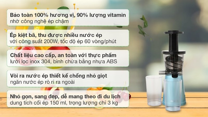 M&aacute;y &eacute;p chậm Kalite KL-530