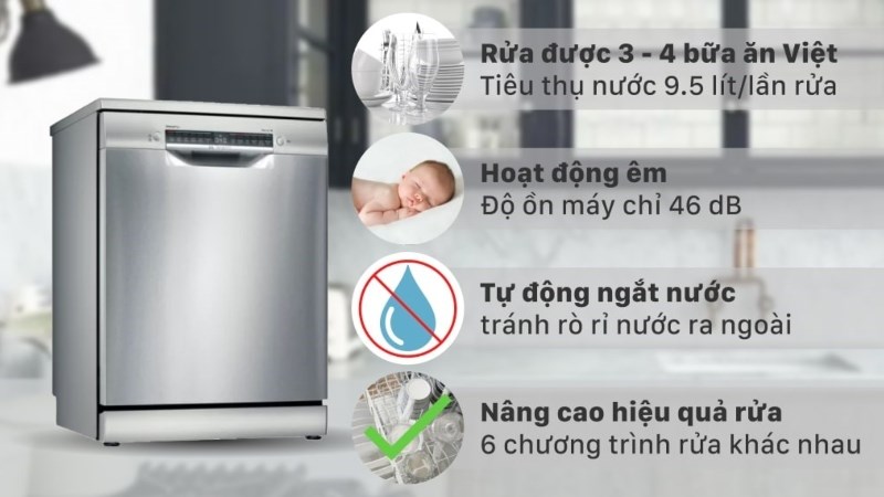 M&aacute;y rửa ch&eacute;n Bosch