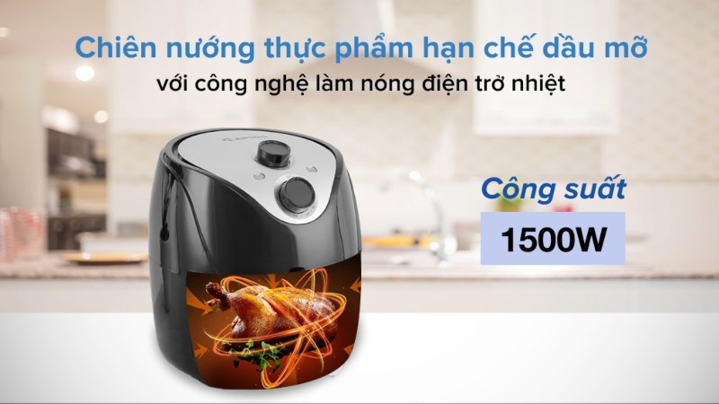 Giới thiệu nồi chiên không dầu Rapido 5L