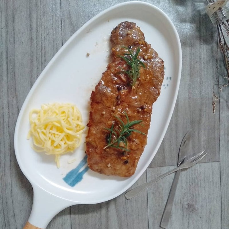 Bước 4 Thành phẩm Thịt bò nướng tiêu bằng nồi chiên không dầu