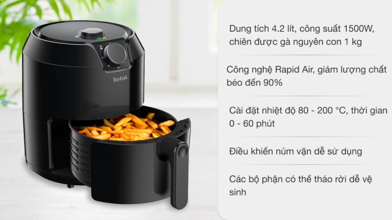 Nồi chi&ecirc;n kh&ocirc;ng dầu Tefal EY201815