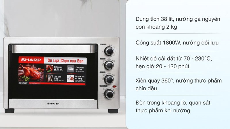 Lò nướng Sharp EO-A384RCSV-ST