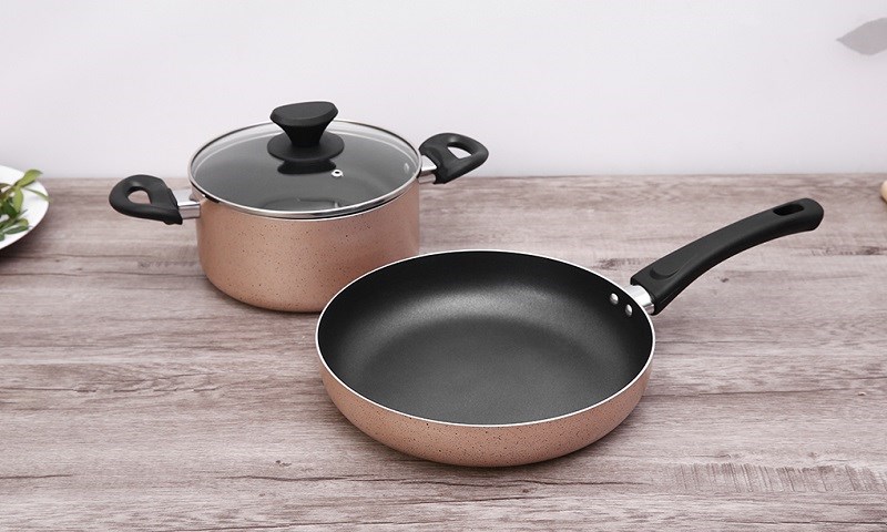 Bộ nồi chảo nh&ocirc;m 2 c&aacute;i của Delites