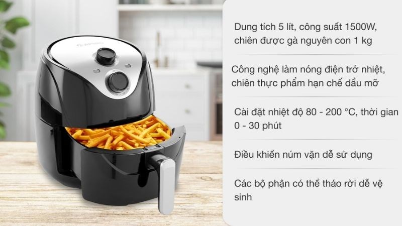 Nồi chiên không dầu Rapido RAF5.0M