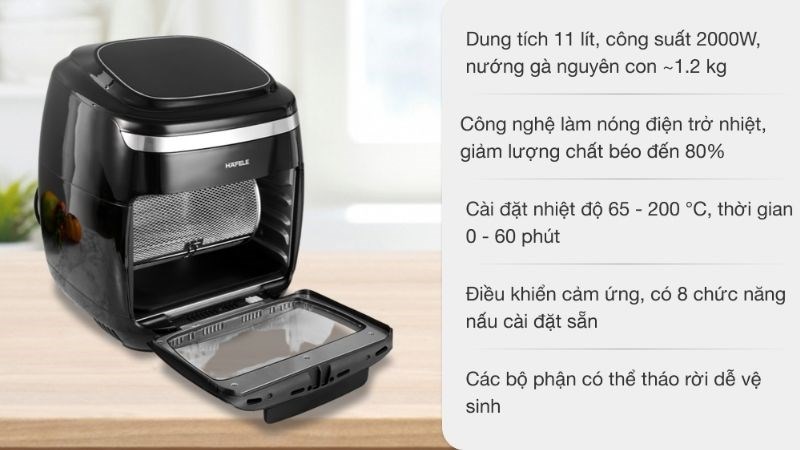 Nồi chiên không dầu Hafele AF-602A (535.43.711)