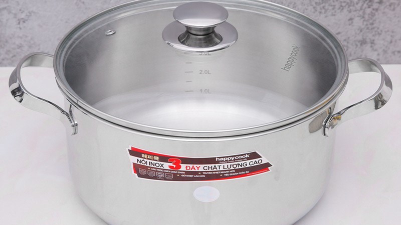 Nồi inox 3 đ&aacute;y Happycook N16-NMG/N20-NMG/N24-NMG