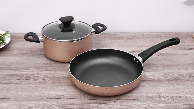 Bộ nồi chảo nh&ocirc;m chống d&iacute;nh Hommy BE004-20-26