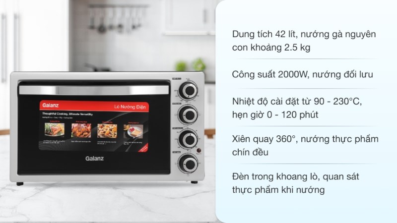 Lò nướng thùng Galanz 42 lít KWS2042LQ-H8UK