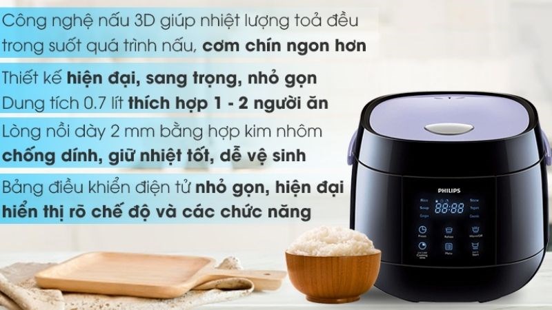 Nồi cơm điện tử Philips HD3060