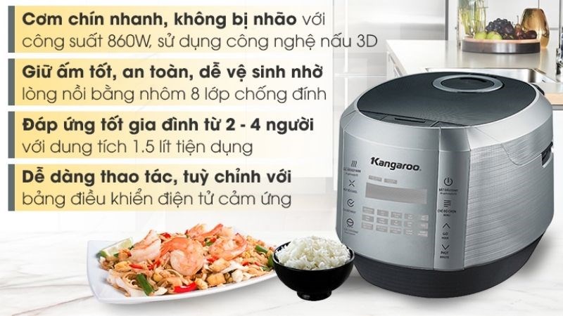 Nồi cơm điện tử Kangaroo KG598