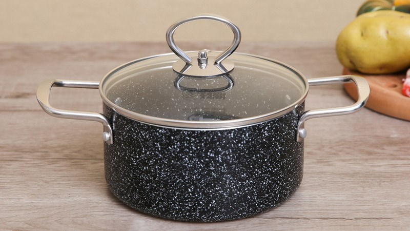 Nồi nh&ocirc;m chống d&iacute;nh nắp k&iacute;nh DMX NDE