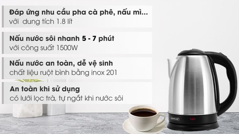 B&igrave;nh đun si&ecirc;u tốc Sunhouse SHD1182
