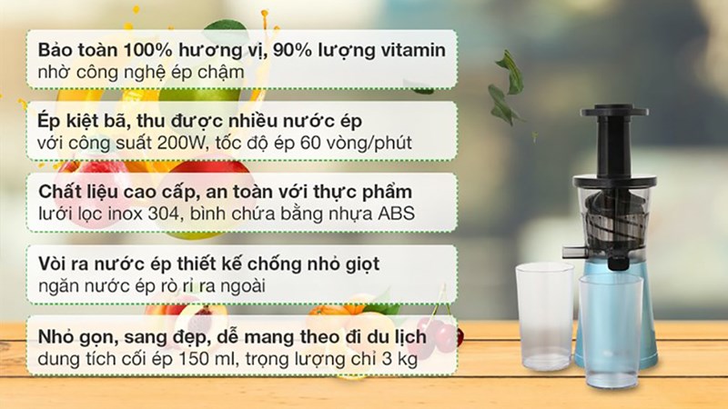 Máy ép chậm Kalite KL-530